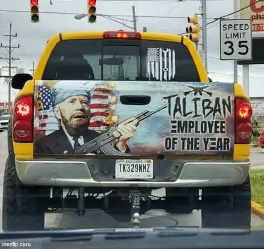 Taliban Employee of the month. | image tagged in joe biden,employee of the month,taliban | made w/ Imgflip meme maker