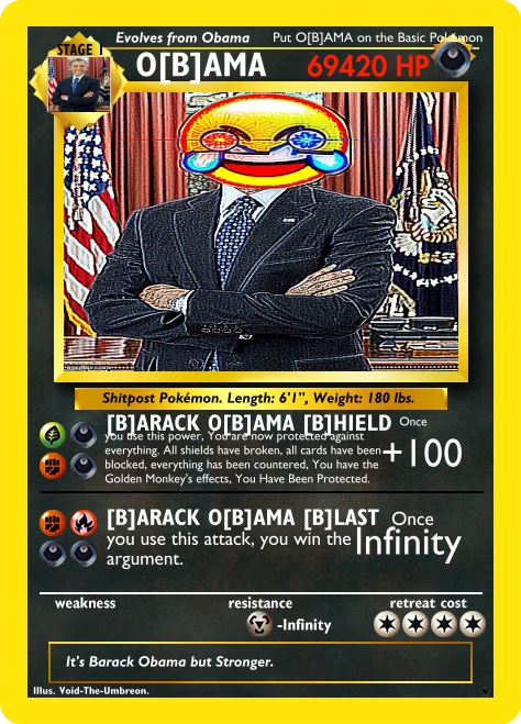 High Quality [B]ARACK O[B]AMA CARD Blank Meme Template