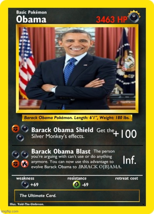 Barack Obama Card | image tagged in barack obama card | made w/ Imgflip meme maker