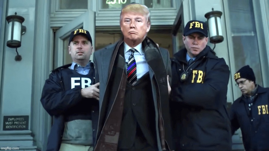 Trump led away in handcuffs | image tagged in trump led away in handcuffs | made w/ Imgflip meme maker