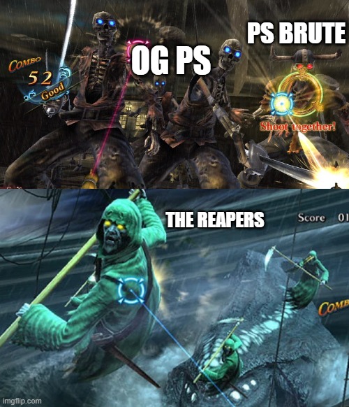 Damien's PS minions | PS BRUTE; OG PS; THE REAPERS | made w/ Imgflip meme maker