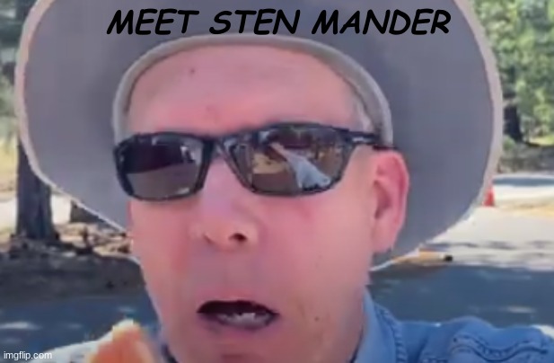 My science teacher. He is new to the imgflip community. Treat him Well! | MEET STEN MANDER | image tagged in sten mander | made w/ Imgflip meme maker