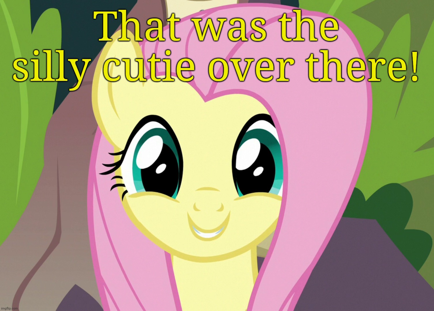 Shyabetes 2 (MLP) | That was the silly cutie over there! | image tagged in shyabetes 2 mlp | made w/ Imgflip meme maker