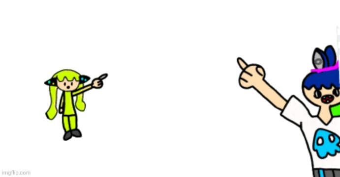 Pointing inklings | image tagged in pointing inklings | made w/ Imgflip meme maker
