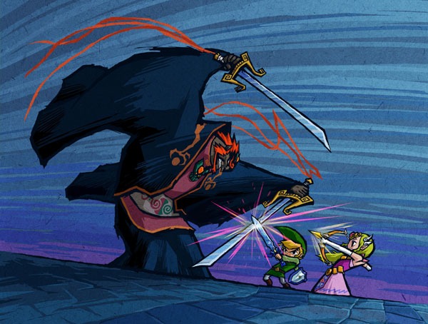 Ganon vs Link and Zelda Blank Meme Template