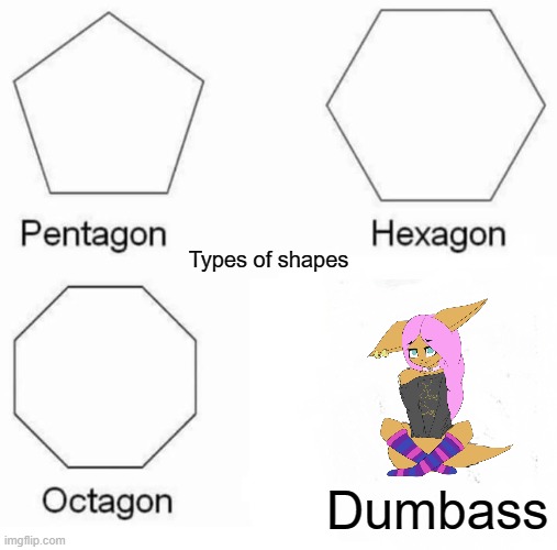 Pentagon Hexagon Octagon | Types of shapes; Dumbass | image tagged in memes,pentagon hexagon octagon | made w/ Imgflip meme maker