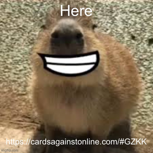 https://cardsagainstonline.com/#GZKK | Here; https://cardsagainstonline.com/#GZKK | image tagged in gort | made w/ Imgflip meme maker