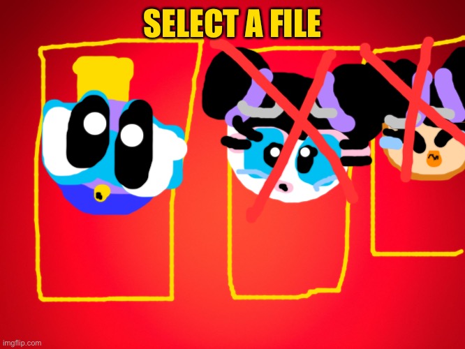 Chuck chicken exe File selection | SELECT A FILE | image tagged in red background,chuck chicken,sonic exe | made w/ Imgflip meme maker