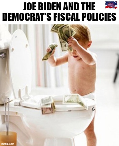 Childlike policies that waste other people's money | JOE BIDEN AND THE DEMOCRAT'S FISCAL POLICIES | image tagged in baby | made w/ Imgflip meme maker