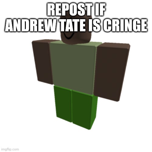 Roblox oc | REPOST IF ANDREW TATE IS CRINGE | image tagged in roblox oc | made w/ Imgflip meme maker