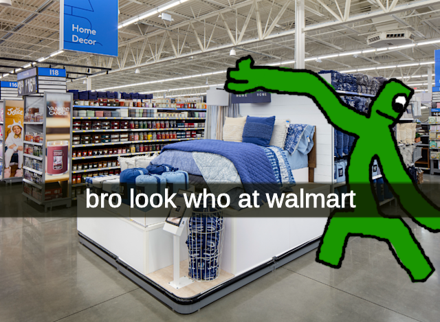 bro look who at walmart Blank Meme Template