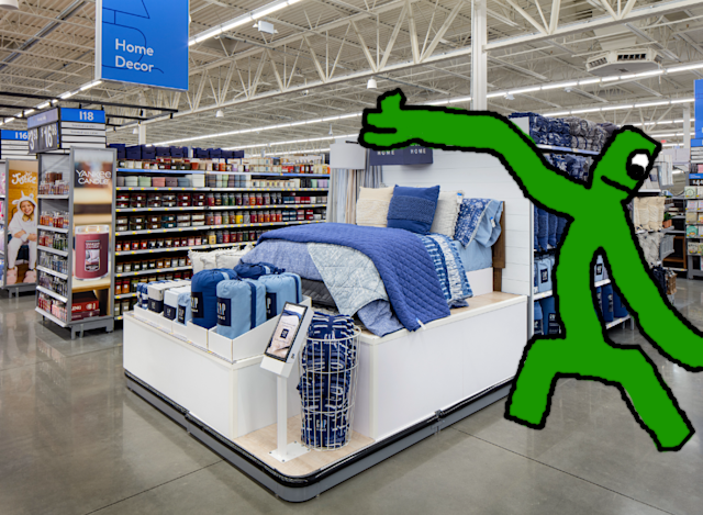 Green at Walmart Blank Meme Template