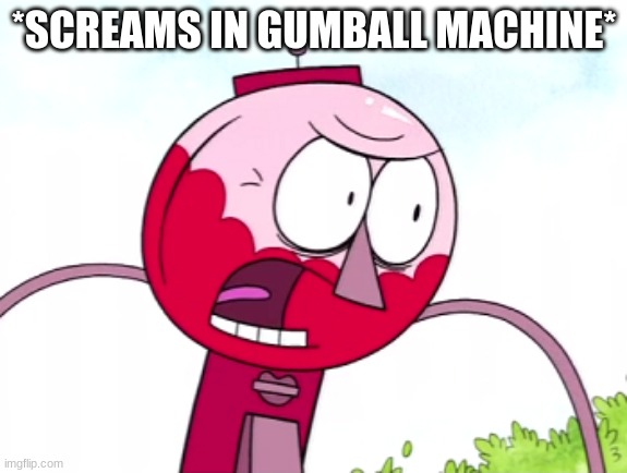 this is so f ing stupid | *SCREAMS IN GUMBALL MACHINE* | image tagged in benson,regular show,memes,funny,gumball machine,lolz | made w/ Imgflip meme maker