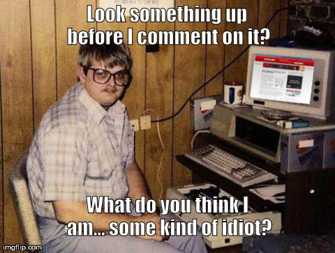 Internet Guide | Look something up before I comment on it? What do you think I am... some kind of idiot? | image tagged in memes,internet guide | made w/ Imgflip meme maker
