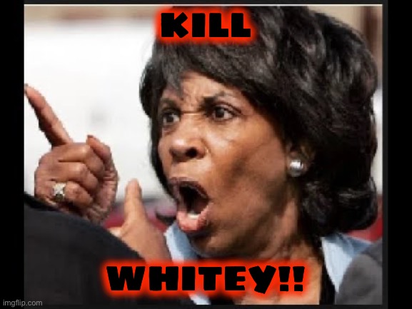 Angry Maxine Waters | KILL WHITEY!! | image tagged in angry maxine waters | made w/ Imgflip meme maker