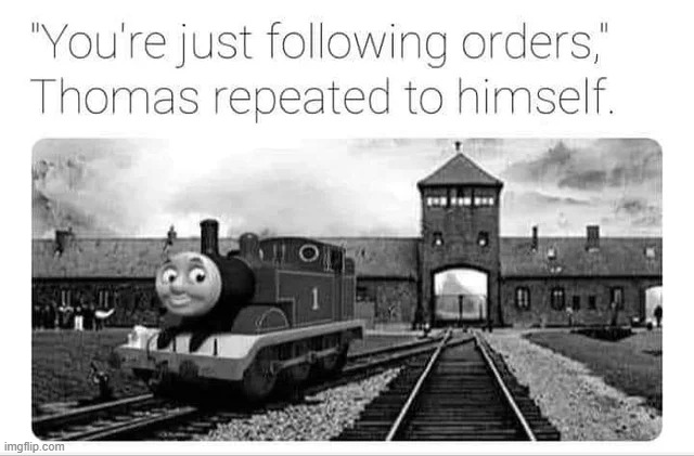 Damn You Thomas! | image tagged in dark humor | made w/ Imgflip meme maker