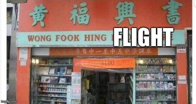 Wong Fook Hing | FLIGHT | image tagged in wong fook hing | made w/ Imgflip meme maker