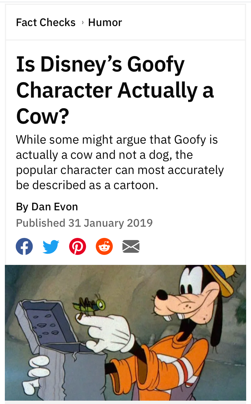 Is Goofy a cow Blank Meme Template