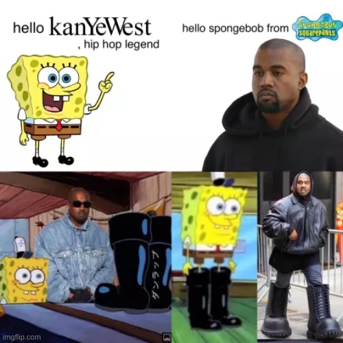 no way | image tagged in spongebob,kanye west,why are you reading this | made w/ Imgflip meme maker