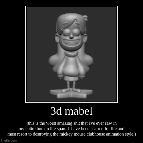 are swears ok. | image tagged in funny,demotivationals,mabel pines,3d,3dmabel,ihate3dmabel | made w/ Imgflip demotivational maker