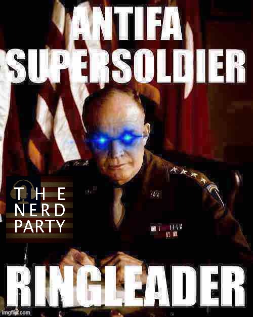 If elected, N.E.R.D. Party vows to investigate former President Dwight D. Eisenhower for suspected ties to antifa. | image tagged in eisenhower antifa supersoldier ringleader,antifa,supersoldier,ringleader,wwii,world war 2 | made w/ Imgflip meme maker