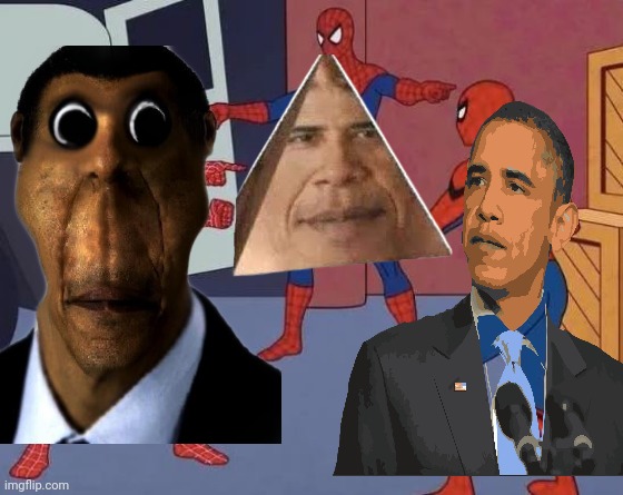 Obama's Vs Obunga | image tagged in obama trump | made w/ Imgflip meme maker