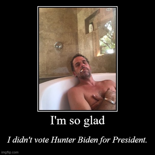 Upvote if you also didn't vote Hunter Biden for President! | image tagged in funny,demotivationals,hunter biden,2020 elections,election 2020,did not vote hunter biden | made w/ Imgflip demotivational maker