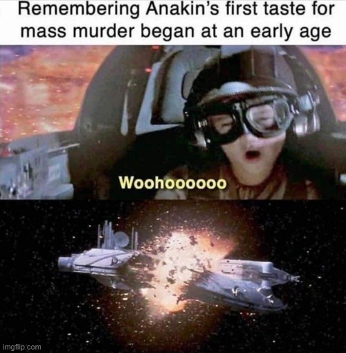 Yep | image tagged in killing,anakin | made w/ Imgflip meme maker