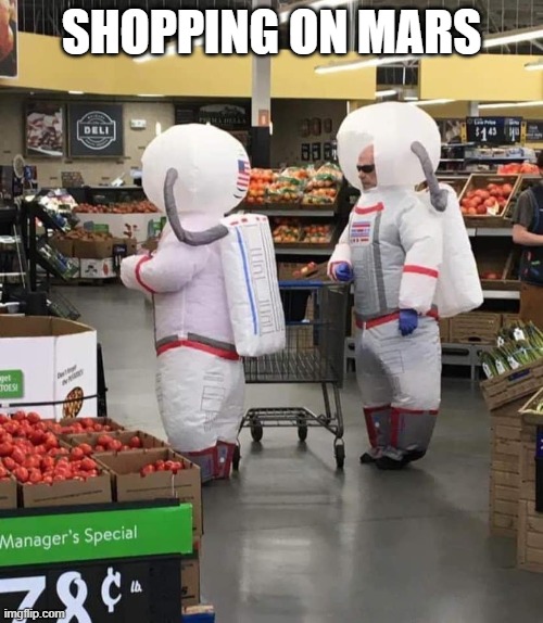 Walmart 2020 | SHOPPING ON MARS | image tagged in walmart 2020 | made w/ Imgflip meme maker