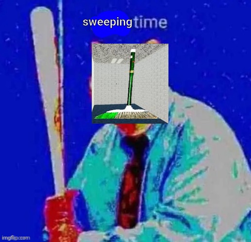 gotta sweep from baldi's basics in a nutshell | sweeping | image tagged in soup time,baldi's basics,cat,tag | made w/ Imgflip meme maker