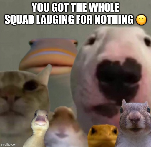 The council remastered | YOU GOT THE WHOLE SQUAD LAUGING FOR NOTHING ? | image tagged in the council remastered | made w/ Imgflip meme maker