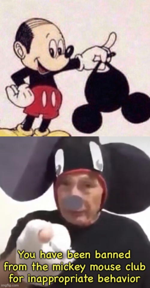 Cursed Mickey Mouse | image tagged in banned from the mickey mouse club,reposts,repost,memes,cursed image,mickey mouse | made w/ Imgflip meme maker
