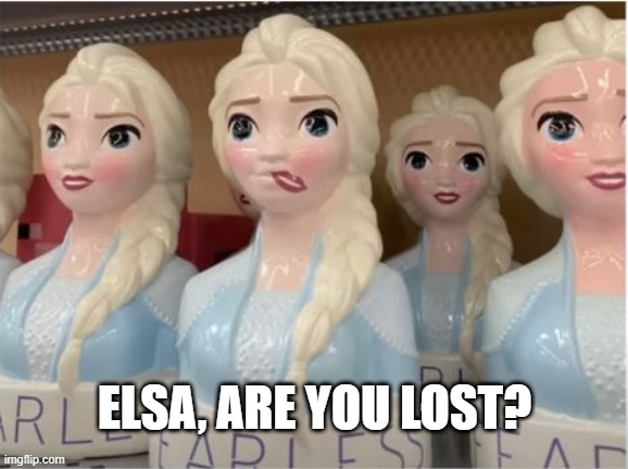 Face It | ELSA, ARE YOU LOST? | image tagged in you had one job | made w/ Imgflip meme maker