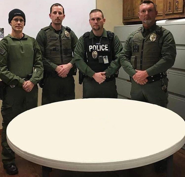 High Quality Cops table Blank Meme Template