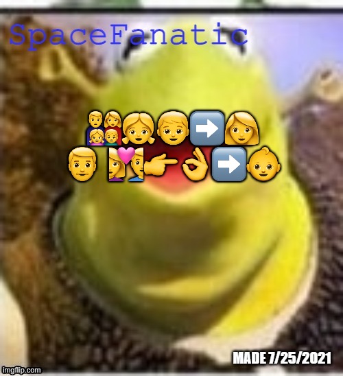 Ye Olde Announcements | 👨‍👩‍👧‍👦👧👦➡️👩 👨 👩‍❤️‍👨👉👌➡️👶 | image tagged in spacefanatic announcement temp | made w/ Imgflip meme maker