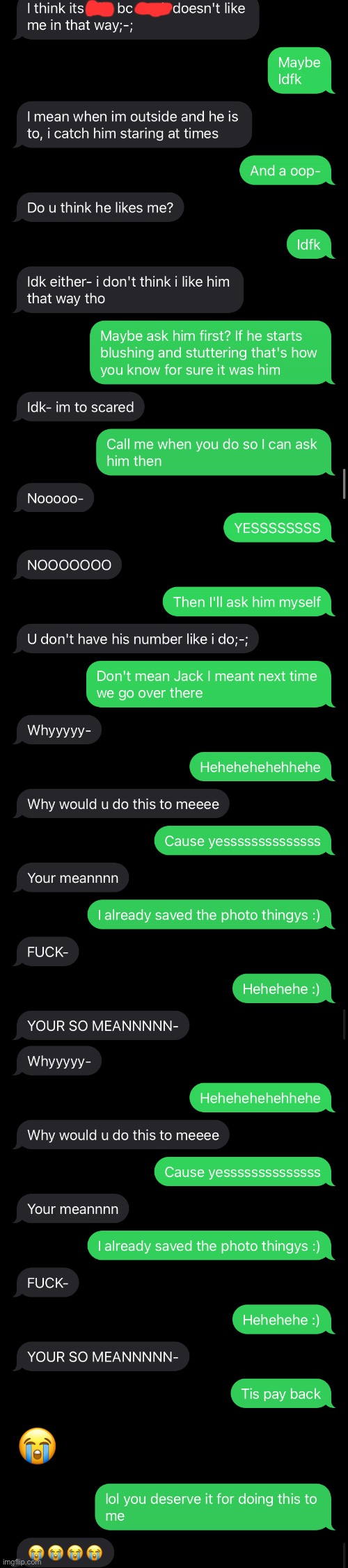 More of the convo between me and my cousin | made w/ Imgflip meme maker