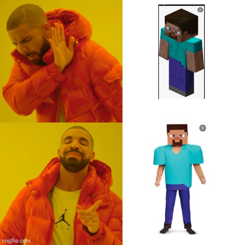 Sexy steves | image tagged in memes,drake hotline bling | made w/ Imgflip meme maker