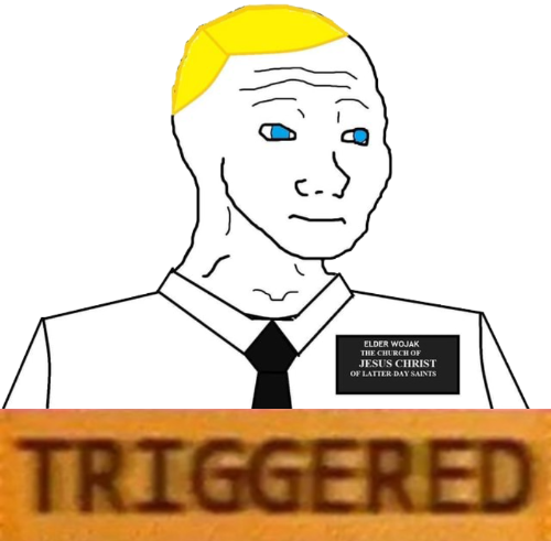 High Quality Mormon wojak triggered Blank Meme Template