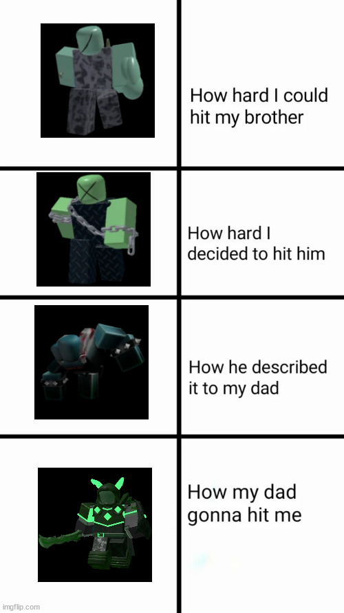 TDS meme | image tagged in how hard i could hit my brother,roblox | made w/ Imgflip meme maker