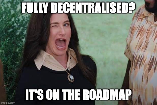 decentralisation is on the roadmap agnes wink meme