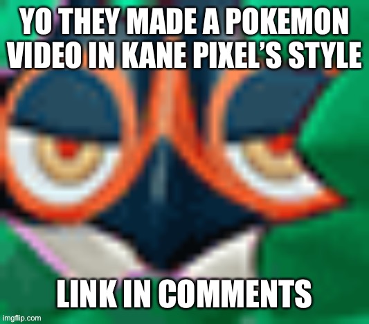 Ultra beasts found footage?!?!?! | YO THEY MADE A POKEMON VIDEO IN KANE PIXEL’S STYLE; LINK IN COMMENTS | image tagged in him | made w/ Imgflip meme maker