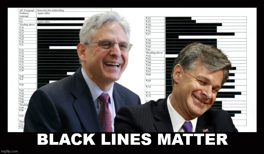 Black lines Matter | BLACK LINES MATTER | image tagged in doj,fbi,redaction | made w/ Imgflip meme maker
