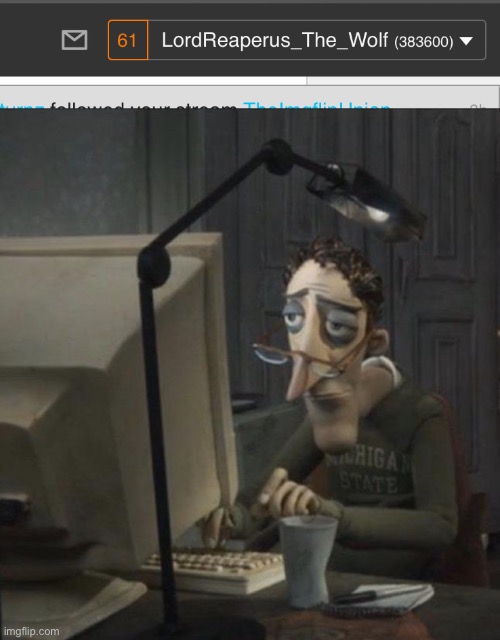 Hello chat | image tagged in coraline dad | made w/ Imgflip meme maker