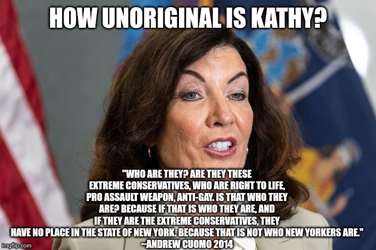 Nothing Original About Kathy | image tagged in new york,andrew cuomo | made w/ Imgflip meme maker
