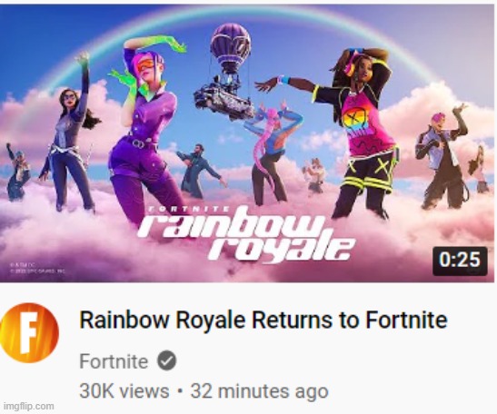 good job fortnite :) its not even pride month! :D | image tagged in fortnite,gay | made w/ Imgflip meme maker