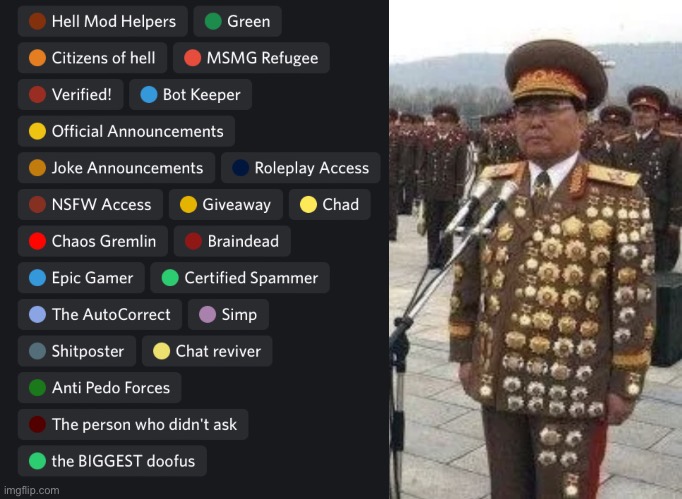 image tagged in asian chief with many medals | made w/ Imgflip meme maker