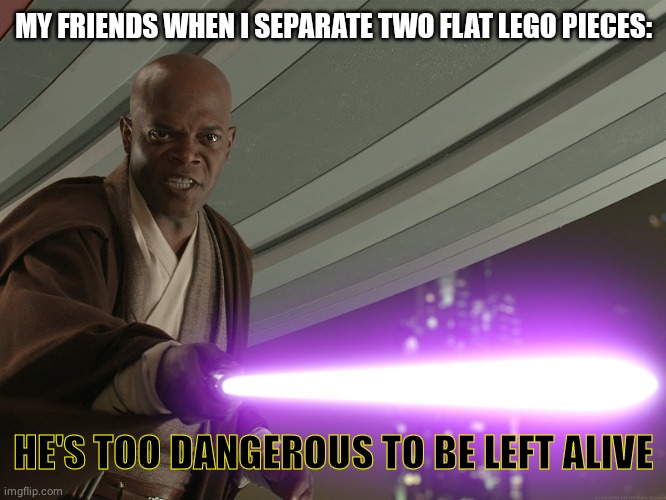 He's too dangerous to be left alive! | MY FRIENDS WHEN I SEPARATE TWO FLAT LEGO PIECES:; HE'S TOO DANGEROUS TO BE LEFT ALIVE | image tagged in funny memes | made w/ Imgflip meme maker