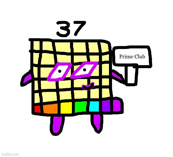 Numberblock 37 | image tagged in fanart,fanmade,cute,numberblocks | made w/ Imgflip meme maker