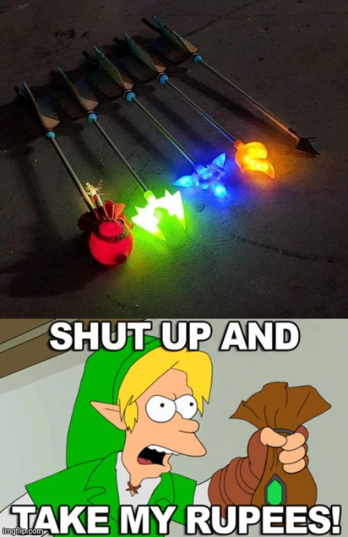 REAL BOTW ARROWS! | image tagged in the legend of zelda breath of the wild,the legend of zelda,arrows,link,shut up and take my money fry | made w/ Imgflip meme maker