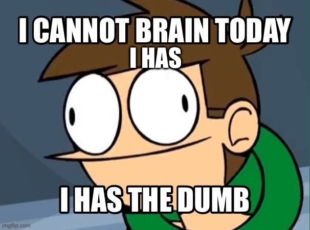 I cannot brain today i has the dumb | I HAS | image tagged in i cannot brain today i has the dumb | made w/ Imgflip meme maker
